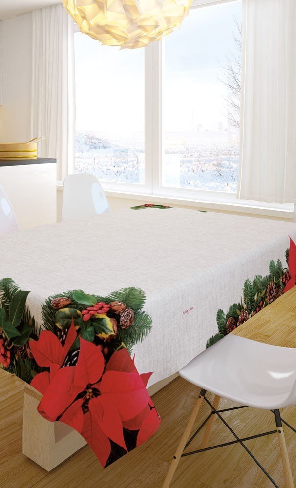 ΧΡΙΣΤΟΥΓΕΝΝΙΑΤΙΚΟ ΤΡΑΠΕΖΟΜΑΝΤΗΛΟ 145x220 SAINT CLAIR 2024