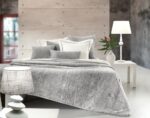 Γούνινη Κουβέρτα UltraSoft 220x240 & Μαξιλαροθήκη 48×48+3 Guy Laroche Crusty Silver