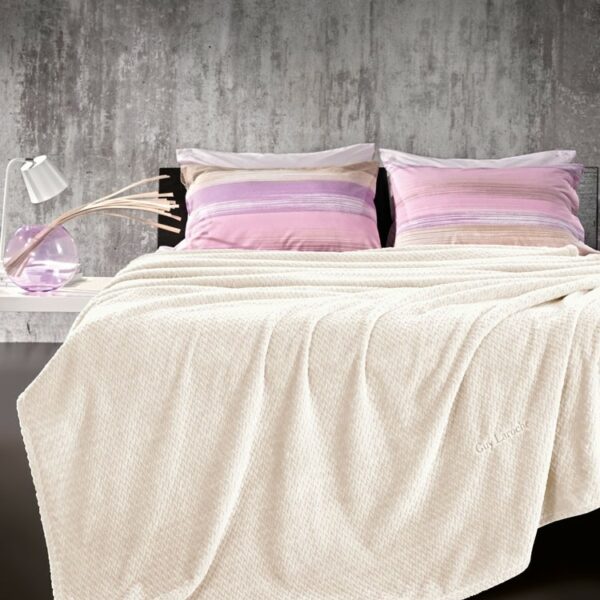 Κουβέρτα Ulta Soft Υπέρδιπλη Guy Laroche Rombus Ecru