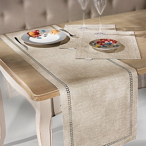 Runner Δυο Όψεων 40×160 Saint Clair 2007 Laser Cut Beige