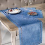 Runner Δυο Όψεων 40×160 Saint Clair 2007 Laser Cut Blue Jean