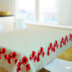 Αλέκιαστο Τραπεζομάντηλο 145x220  Saint Clair 11 Red