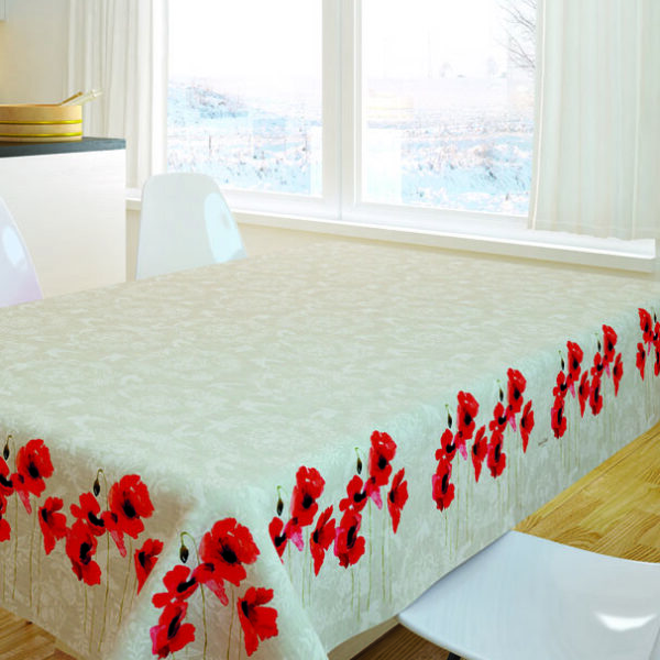 Αλέκιαστο Τραπεζομάντηλο 145x220  Saint Clair 11 Red