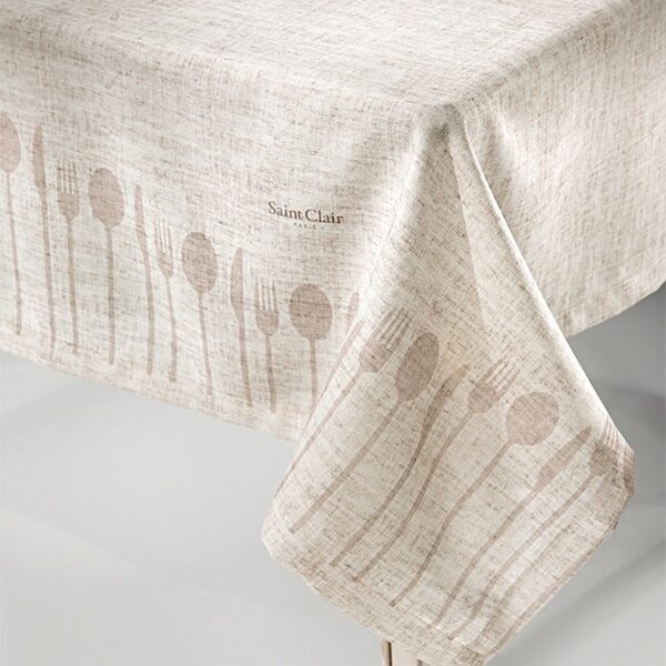 Αλέκιαστο Τραπεζομάντηλο 145x145  Saint Clair 1007 Beige