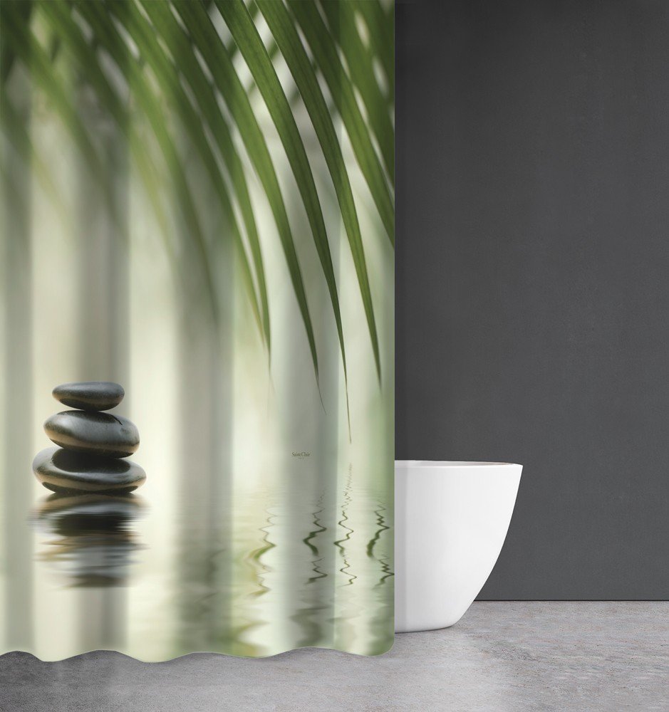 1728030120009 Κουρτίνα Μπάνιου 180×200 Αδιάβροχη Saint Clair Zen Body Des 811 - Image 1