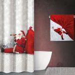 Χριστουγεννιάτικη Κουρτίνα Μπάνιου 180x200 Saint Clair Des 412