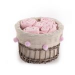 Σετ Πετσέτες 5 Τεμαχίων 30×30 Με Καλαθάκι Nef Nef Please me 1120 Pink