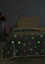 Κουβερτα Ημιδιπλη Φωσφοριζέ 160×220 Cosmin Blue Stars - Image 2