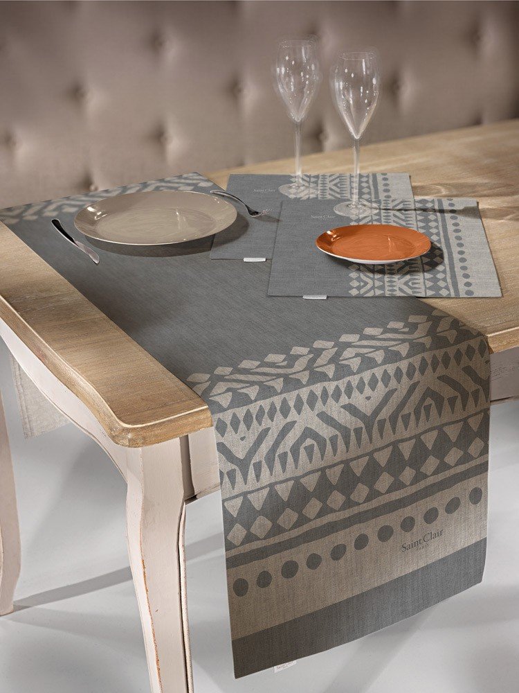 1719030121008 Runner Δυο Όψεων 40×160 Saint Clair 2038 Stone - Image 1