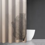 Κουρτίνα Μπάνιου 180×200 Αδιάβροχη Saint Clair Sea Water Des 621 Natural