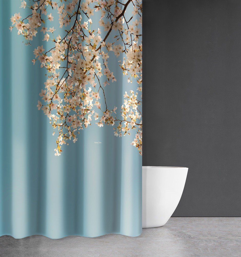 1728030121004 Κουρτίνα Μπάνιου 180×200 Αδιάβροχη Saint Clair Zen Body Des 814 - Image 1