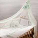 Σετ προίκας Κούνιας 9 τεμαχίων  Elephant Μέντα ABO - Image 3