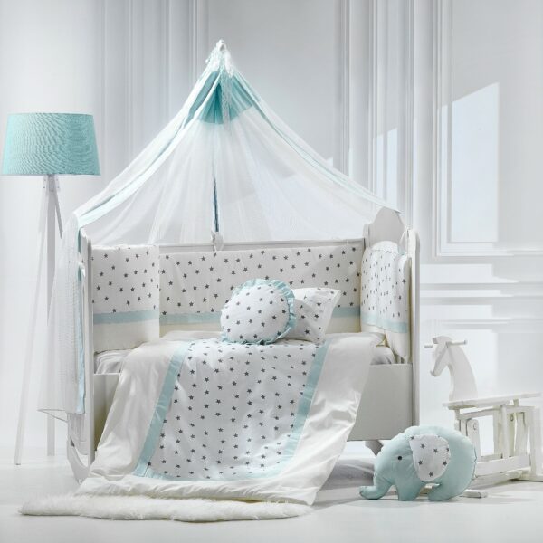 Σετ προίκας Κούνιας 9 τεμαχίων  Elephant Μέντα ABO