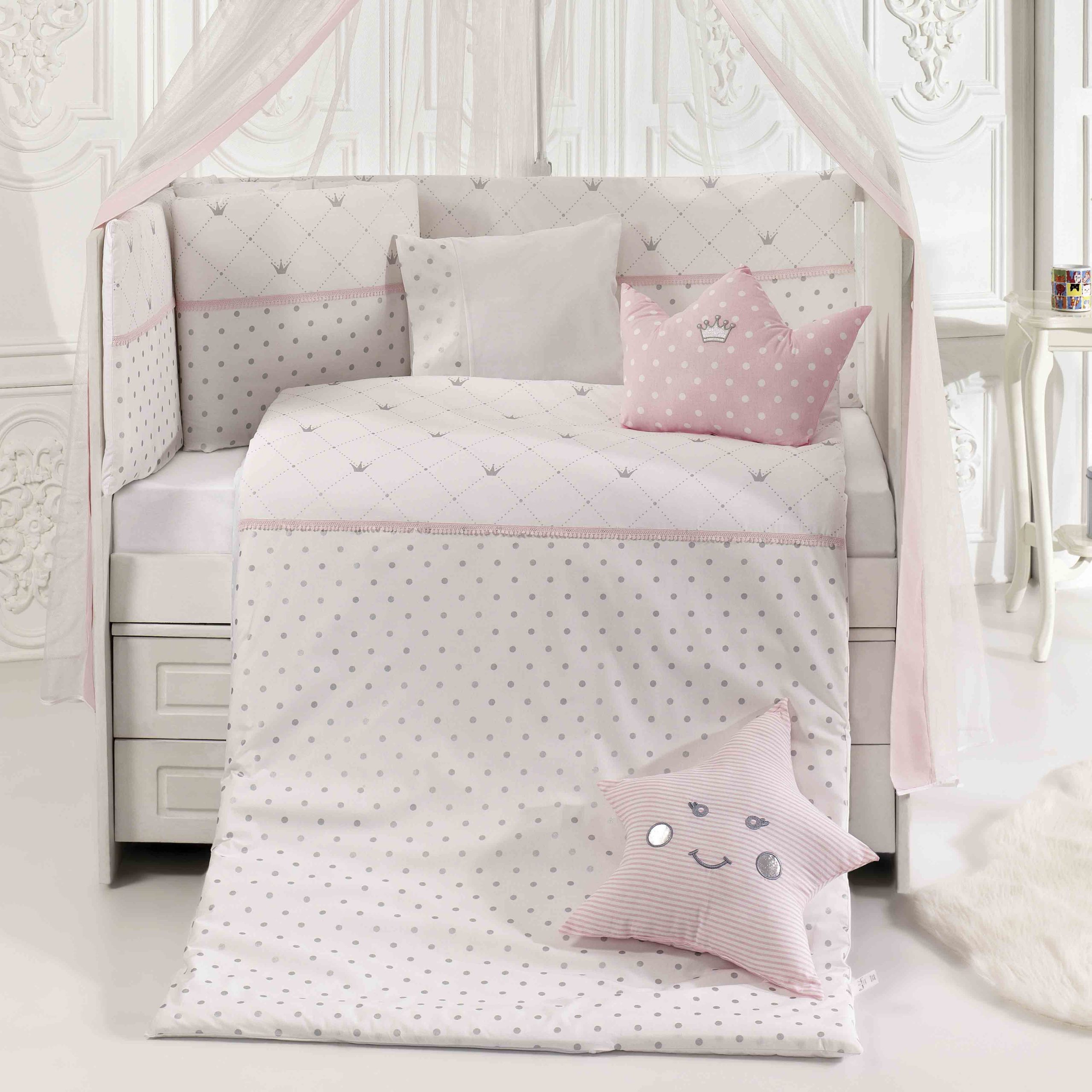 M.8071 Σετ προίκας Κούνιας 9 τεμαχίων Queens Crown ABO - Image 1