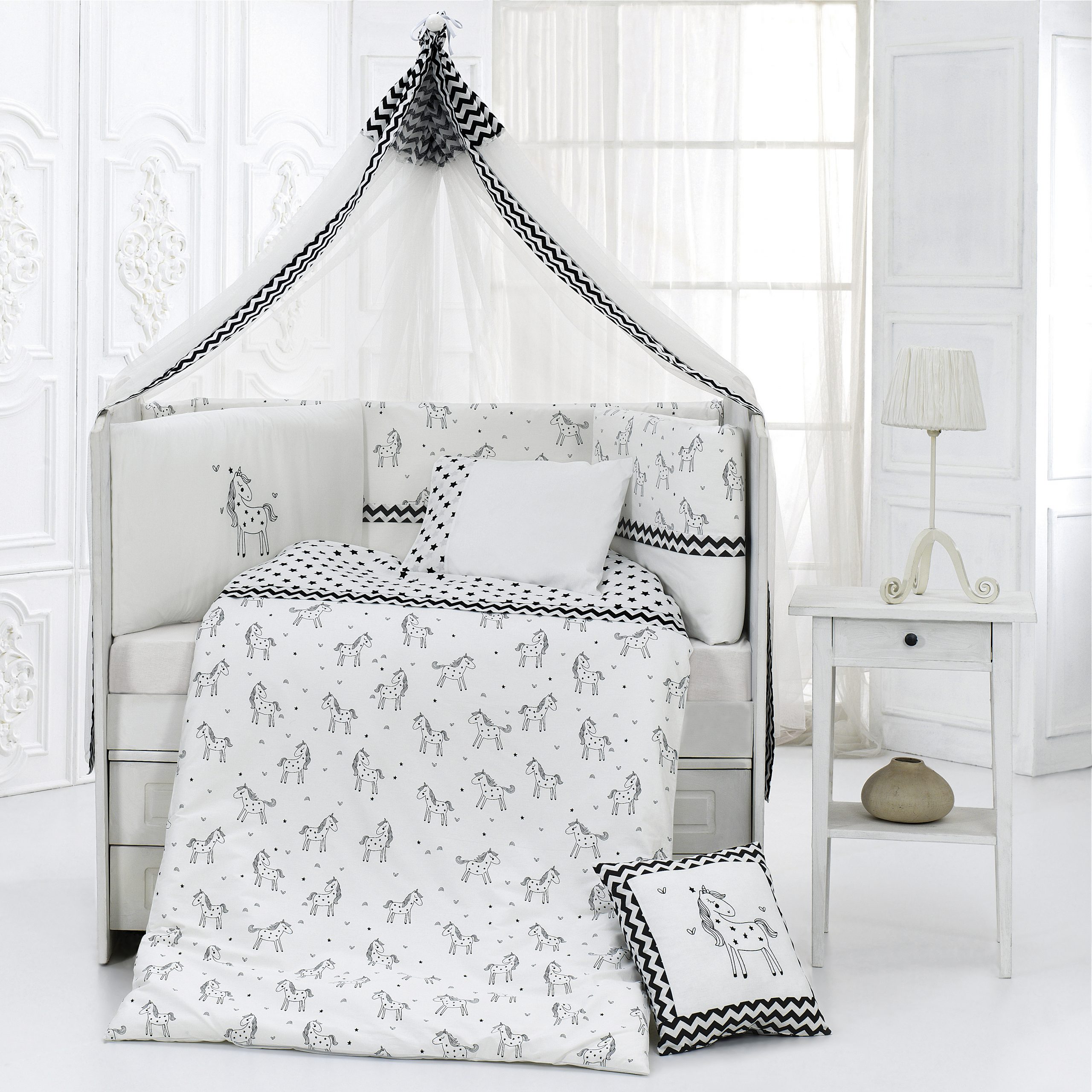 M.8086.100 Σετ προίκας Κούνιας 9 τεμαχίων Cookie ABO - Image 1