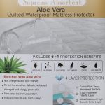 Επίστρωμα Αδιάβροχο Καπιτονέ 180x200+30 Cosmin Aloe Vera