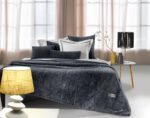Γούνινη Κουβέρτα UltraSoft 220x240 & Μαξιλαροθήκη 48×48+3 Guy Laroche Crusty Carbon