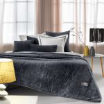 Γούνινη Κουβέρτα UltraSoft 220x240 & Μαξιλαροθήκη 48×48+3 Guy Laroche Crusty Carbon