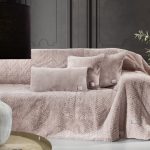 Σετ Ριχτάρι Γούνινο Τριθέσιου 170×300 & Μαξιλαροθήκη 48×48+3 Guy Laroche Crusty Old Pink