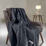 Σετ Ριχτάρι Γούνινο Τετραθέσιου 170×350 & Μαξιλαροθήκη 48x48+3 Guy Laroche Crusty Carbon