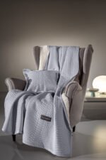 Σετ Ριχτάρι Καπιτονέ 130x170 & Μαξιλαροθήκη 40x40 Διακόσμησης Guy Laroche Capsule Silver