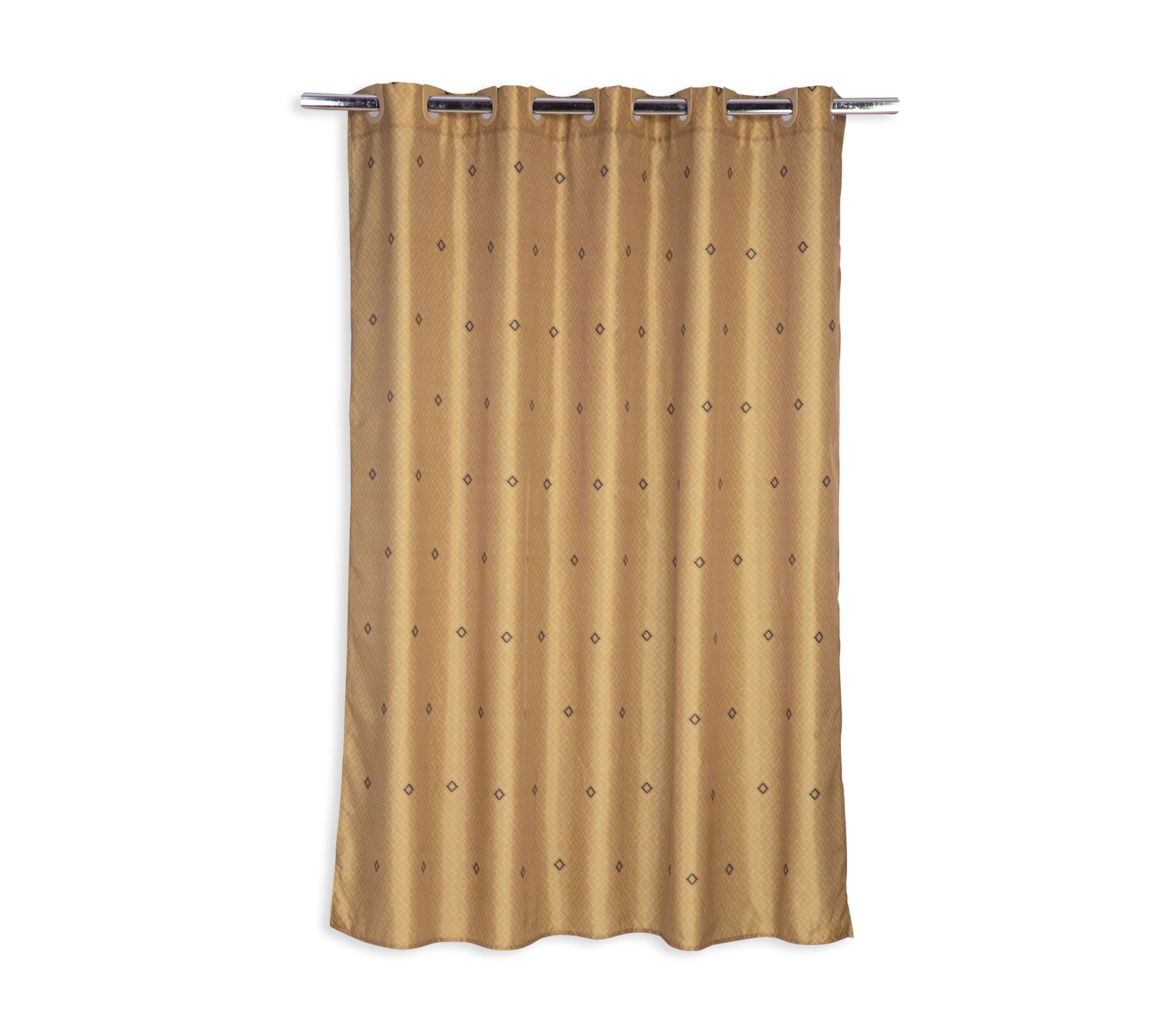 5205495497402 Κουρτίνα Μπάνιου Υφασμάτινη 180×200 Nef Nef Insignia Mustard - Image 1