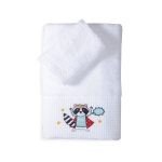 Σετ Πετσέτες 2 Τεμαχίων Nef Nef Super Animals White