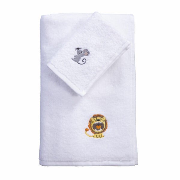 Σετ Πετσέτες 2 Τεμαχίων Nef Nef We Will Survive White