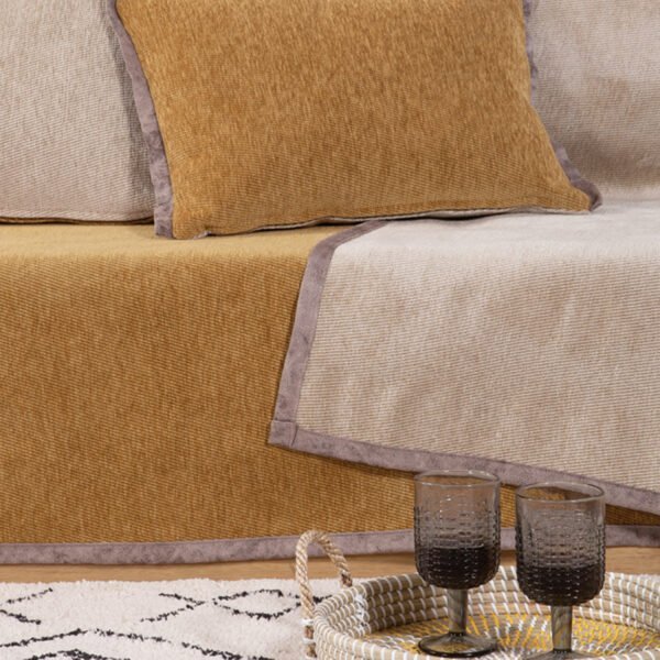 Ριχτάρι Τριθέσιος 180×300 Nef Nef New Tanger Mustard/Ecru