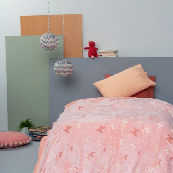 Κουβερτα Φωσφοριζε Ημιδιπλη Luminous 160x220 FARFALLA - Palamaiki