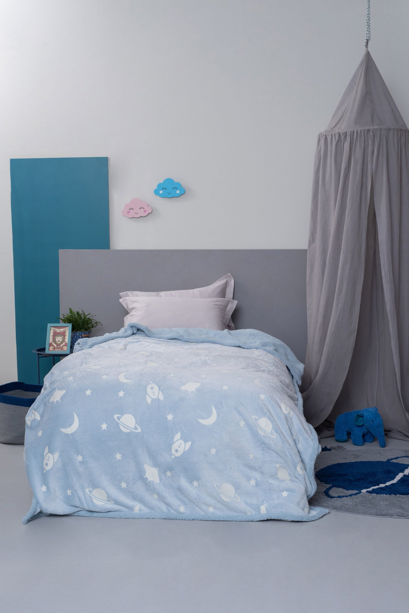 5205857225414 Κουβερτα Φωσφοριζε Ημιδιπλη Luminous 160x220 ORBIT - Palamaiki - Image 1