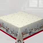 Χριστουγεννιάτικο Τραπεζομάντηλο 140x140 Vassiliadis Joy Silver 1151