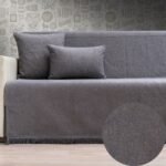 Ριχτάρι πολυθρόνας (170X170) Cotone Sofi γκρι σκούρο