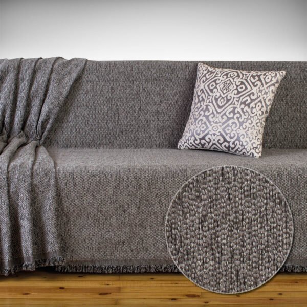 Ριχτάρι πολυθρόνας (170X170) Cotone Bari γκρι