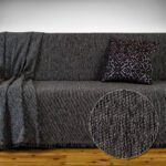 Ριχτάρι τετραθέσιου (170X340) Cotone BARI μαύρο-γκρι