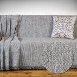 Ριχτάρι τριθέσιου (170Χ300) Cotone BARI γκρι-εκρού