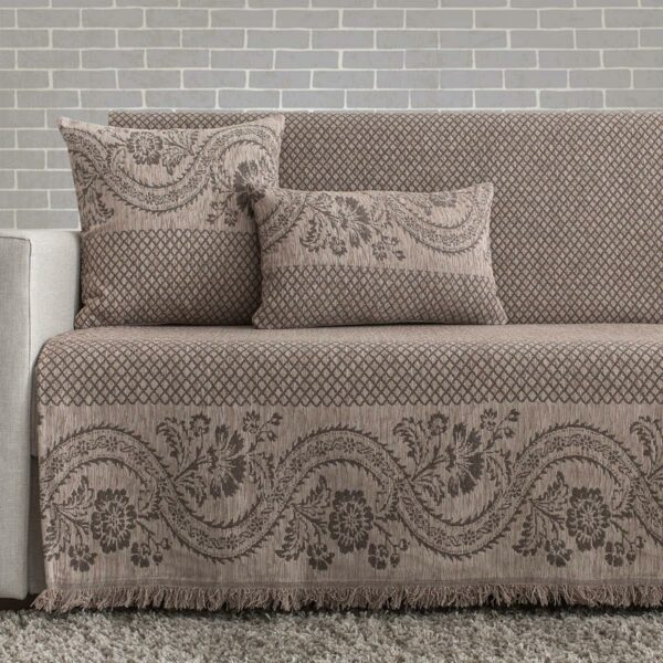 Ριχτάρι πολυθρόνας (170X170) Cotone Rombo μπεζ