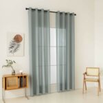 Κουρτίνα γάζα μονόχρωμη με 8 μεταλλικούς κρίκους Fit Art 8447 140x270 Βεραμάν   Beauty Home - Image 5