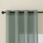 Κουρτίνα γάζα μονόχρωμη με 8 μεταλλικούς κρίκους Fit Art 8447 140x270 Βεραμάν   Beauty Home - Image 2