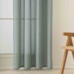 Κουρτίνα γάζα μονόχρωμη με 8 μεταλλικούς κρίκους Fit Art 8447 140x270 Βεραμάν   Beauty Home - Image 3