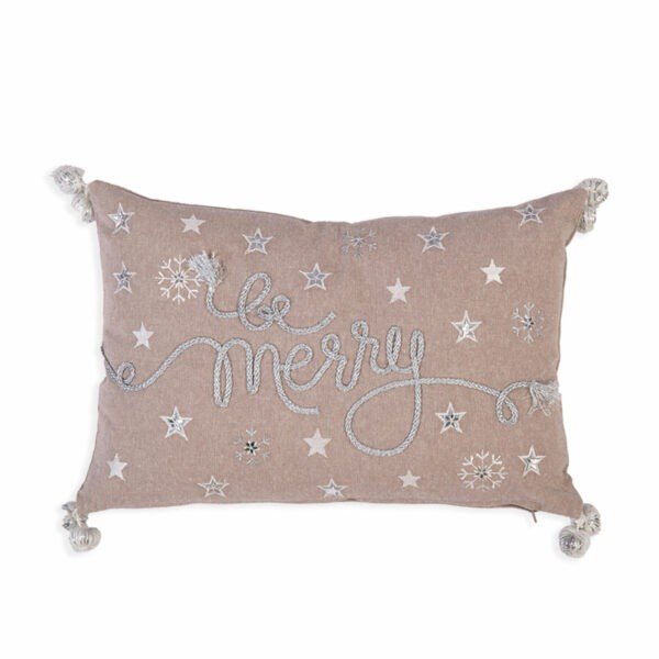 Χριστουγεννιάτικο Μαξιλάρι 30x45 Nef Nef Christmas Snow Grey