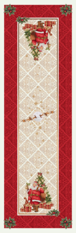 Χριστουγεννιάτικο Runner 47x140 Vassiliadis Hallo Babbo Lurex