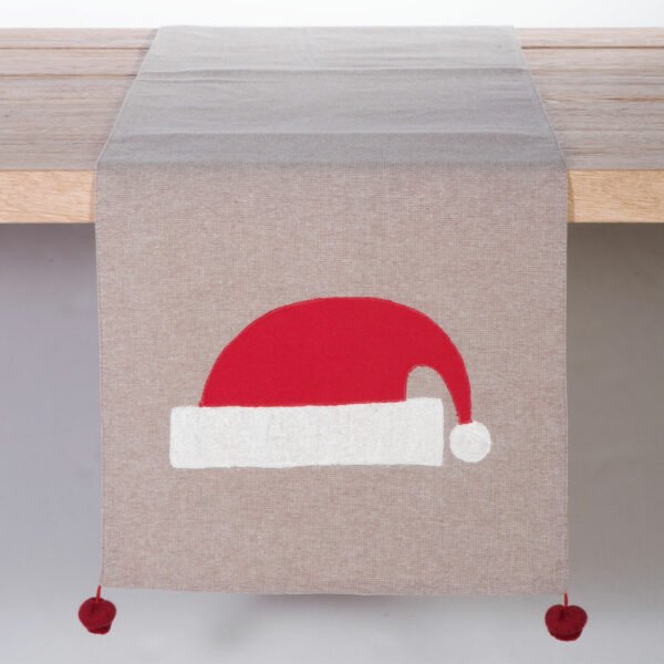 Χριστουγεννιάτικο Runner 33×150 Nef Nef Santa Night Grey