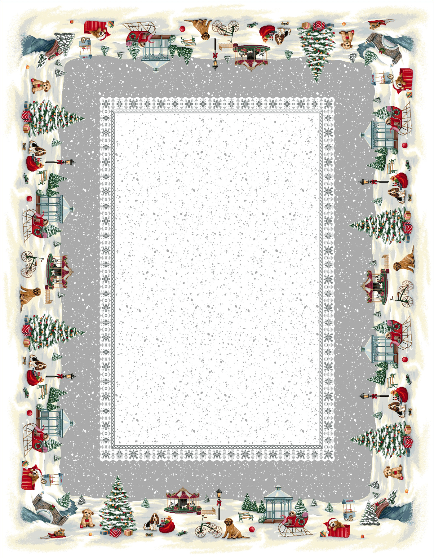 RUNNER-995-(140x180) Χριστουγεννιάτικο Τραπεζομάντηλο 140x180 Vassiliadis Joy Silver 995 - Image 1