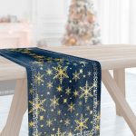 Χριστουγγενιάτικο Runner 40x160 Saint Clair Laser Cut 2037 Blue