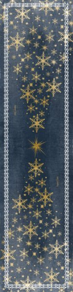 Χριστουγγενιάτικο Runner 40x160 Saint Clair Laser Cut 2037 Blue - Image 2