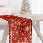 Χριστουγγενιάτικο Runner 40x160 Saint Clair Laser Cut 2037 Red