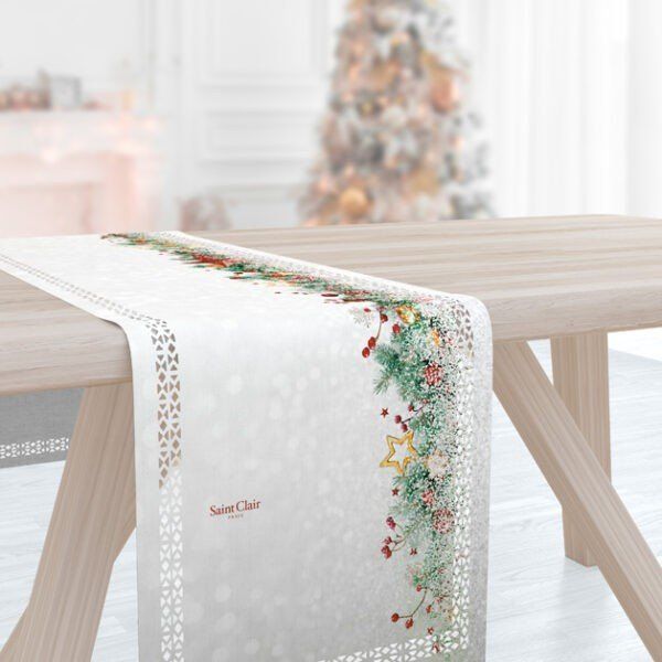 Χριστουγγενιάτικο Runner 40x160 Saint Clair Laser Cut 2029