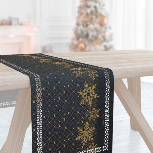 Χριστουγγενιάτικο Runner 40x160 Saint Clair Laser Cut 2031 Anthracite