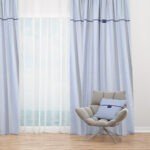 Nautica Ραμμένο Φύλλο Κουρτίνας με Τρέσα 145χ270 Σιέλ 49-10400/201